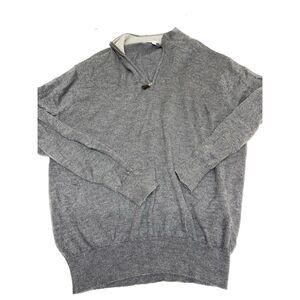 Peter Millar Mens Gray‎ Long Sleeve 1/4 Zip Pullover Sweater Size L A53